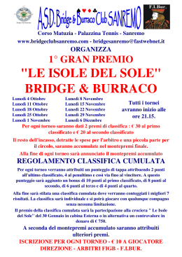 "LE ISOLE DEL SOLE" BRIDGE & BURRACO