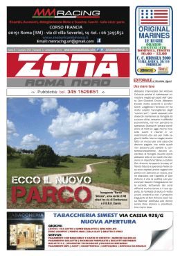 Zona 11-09-15 - Il notiziario gratuito di Roma Nord