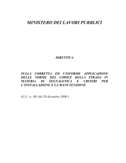 Direttiva 24 ottobre 2000 n.6688 - Ministero delle infrastrutture e dei