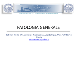 Patologia accrescimento - Facoltà di Medicina e Chirurgia
