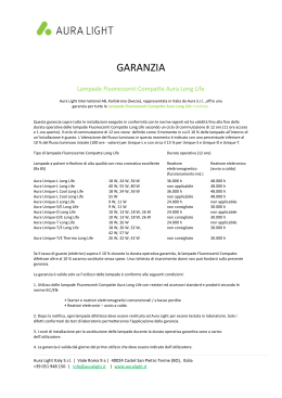 GARANZIA - Aura Light Italy