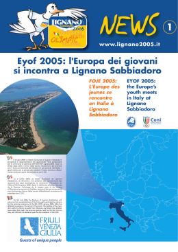 Eyof 2005: l`Europa dei giovani si incontra a Lignano Sabbiadoro