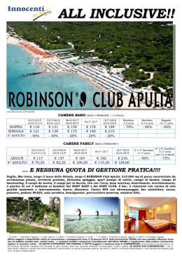 PROMO ROBINSON Club Apulia 2015