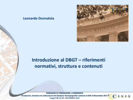 2_Donnaloia_Introduzione al DBGT_riferimenti normativi