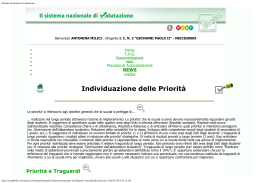Individuazione delle Priorità - Istituto Comprensivo "Giovanni Paolo II"