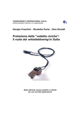 il ruolo del whistleblowing in Italia