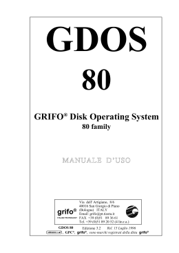 GRIFO® Disk Operating System