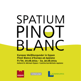 Programmheft Spatium Pinot Blanc 2014