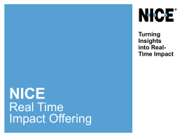 NICE Real-Time Impact Sales Presentation