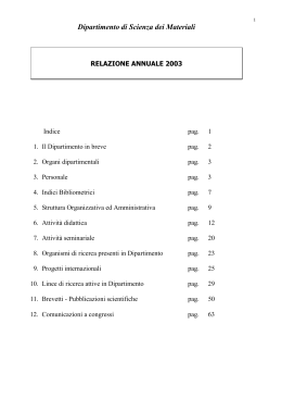 Relazione 2003 - Scienza dei Materiali