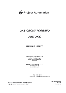 gas-cromatografo airtoxic manuale utente