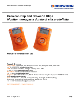 Crowcon Clip and Crowcon Clip+ Monitor monogas a durata