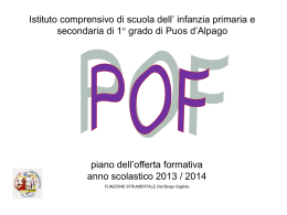 POF 2013/2014 - Istituto Comprensivo di Puos d`Alpago