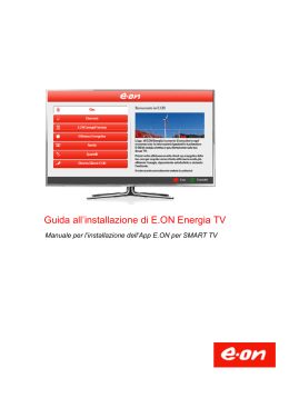 Guida all`installazione di E.ON Energia TV