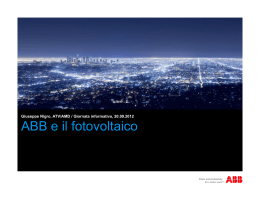 ABB e il fotovoltaico (Giuseppe Nigro)