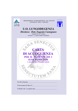 Carta accoglienza - Azienda ULSS 16 Padova
