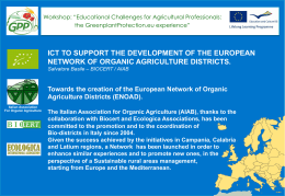ict to support the development of the european network of organic