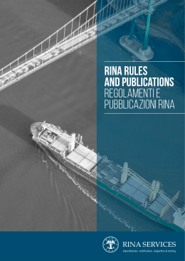 rina rules and publications regolamenti e