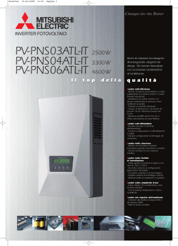 Serie ATL specifiche PV-PNS03ATL-IT, PV