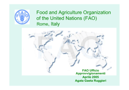 Rome, Italy Food and Agriculture Organization of the United Nations