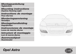 Instrucciones de montaje Opel Astra