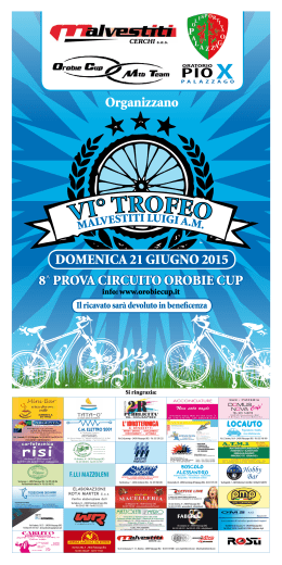 8^ prOvA CIrCUItO OrObIE CUp 8^ prOvA CIrCUItO OrObIE CUp