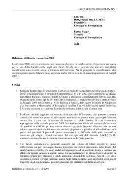 ASCIT SERVIZI AMBIENTALI SPA Relazione al bilancio al 31/12