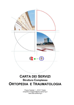 carta dei servizi ortopedia e traumatologia