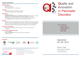 Quality and Innovation in Pancreatic Disorders