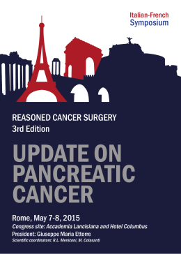 UPDATE ON PANCREATIC CANCER