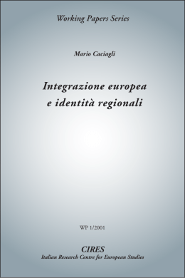 Integrazione europea e identità regionali