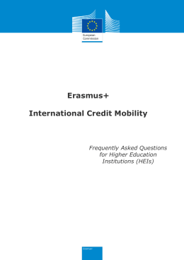 Erasmus+ International Credit Mobility [FAQs]