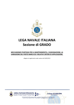 LEGA NAVALE ITALIANA Sezione di GRADO