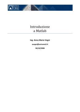 Introduzione a Matlab
