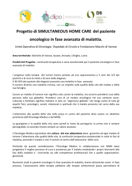 Progetto - Ospedale di Circolo e Fondazione Macchi