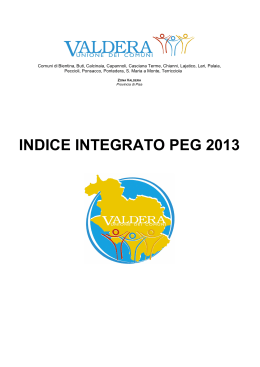 INDICE INTEGRATO PEG 2013