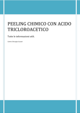 peeling chimico con acido tricloroacetico