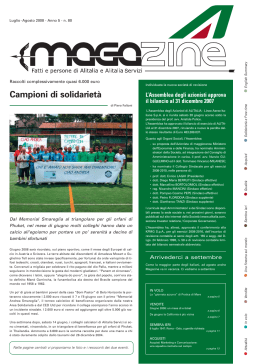 Campioni di solidarietà - ASD Alitalia Calcio Official web site