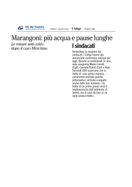 Marangoni introduce le pause anti-caldo
