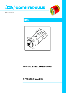 h1c manuale dell`operatore operator manual