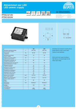 Alimentatori per LED LED power supply PTDC/40-60-90/12V