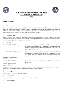 Regolamento Ex Ordinanza 100 metri 2015