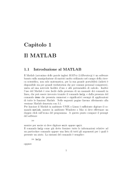 Dispensa Matlab - Dipartimento di Matematica
