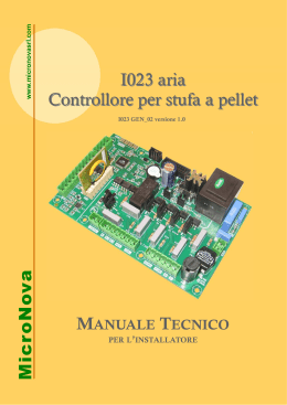 MicroNo v a I023 aria Controllore per stufa a pellet