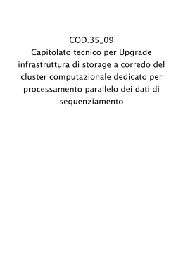 COD.35_09 Capitolato tecnico per Upgrade infrastruttura di storage