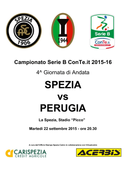 SPEZIA vs PERUGIA - Spezia Calcio 1906