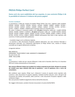 Regolamento_Soddisfatti o Rimborsati Philips Perfect Care