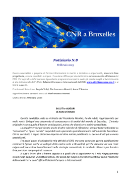 E` online il nuovo numero del notiziario UREI a Bruxelles