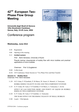 42 European Two- Phase Flow Group Meeting Conference program
