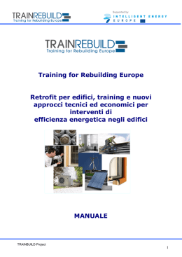 Training for Rebuilding Europe Retrofit per edifici